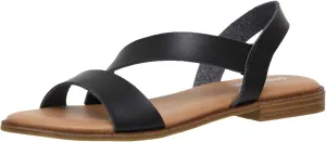 CUSHIONAIRE Women's Lido asym slingback sandal  Memory Foam