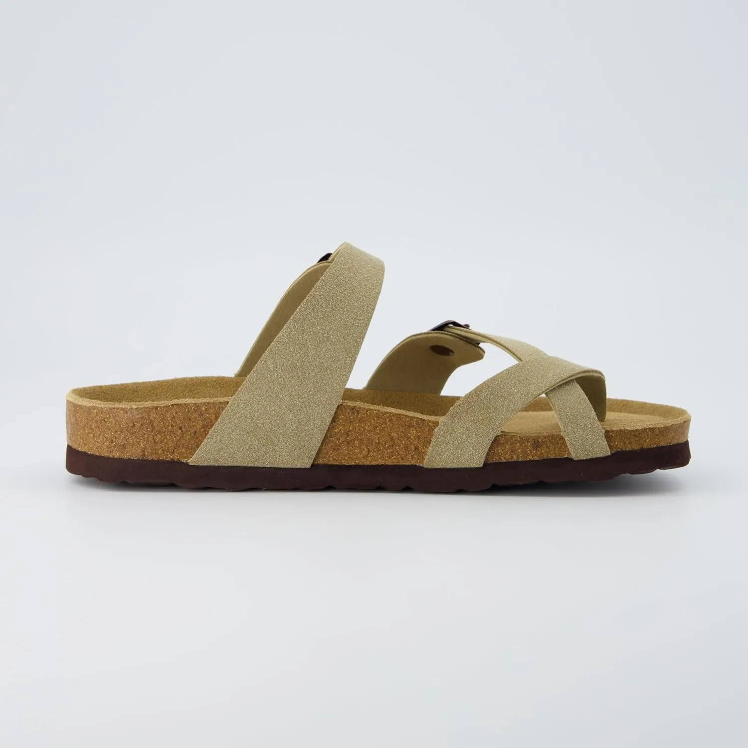 CUSHIONAIRE Women's Luna Cork Footbed Sandal With  Comfort