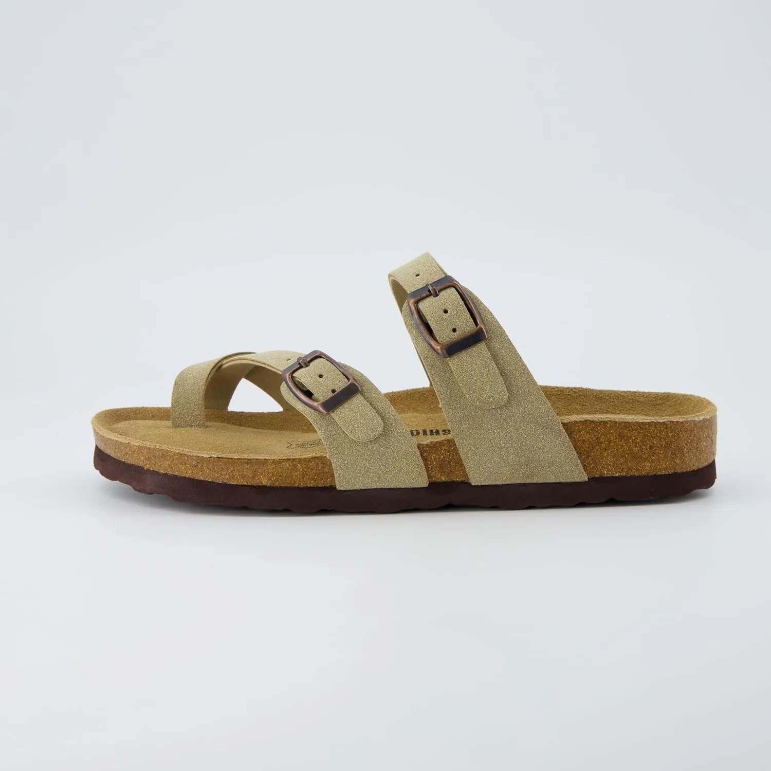 CUSHIONAIRE Women's Luna Cork Footbed Sandal With  Comfort