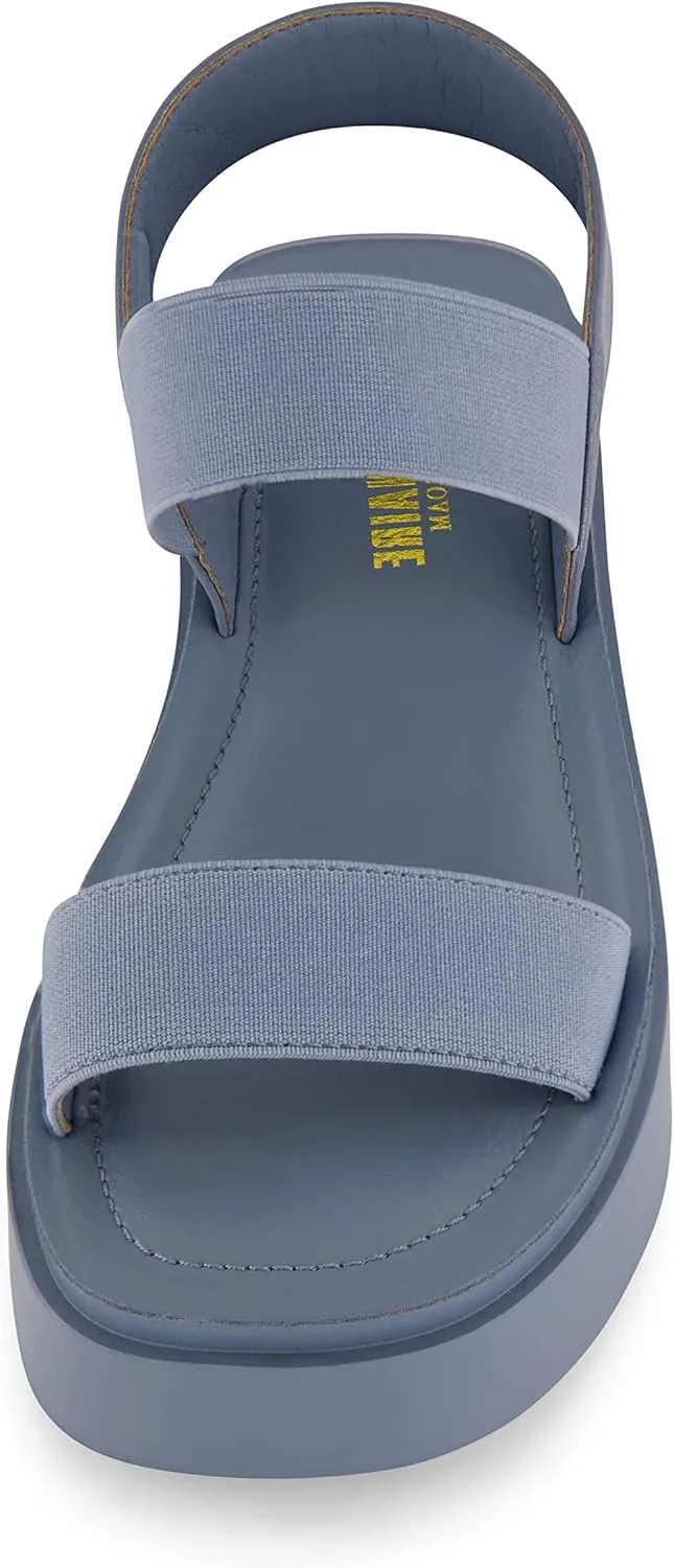 CUSHIONAIRE Women's Pilar stretch platform sandal with  Memory Foam