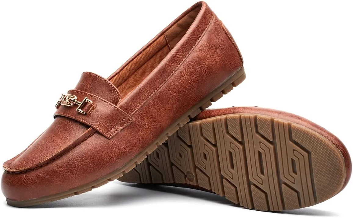 DeYashopin Women's Loafer Shoes Leisure Slip On Work Shoes Comfort Walking Flats