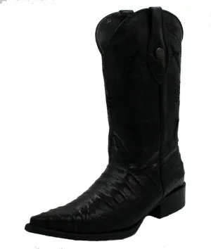 Dona Michi Men's Handcrafted Crocodile Alligator Belly Print Western Cowboy Boots