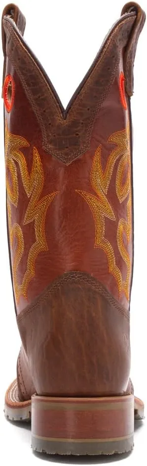 DOUBLE-H Mickey Steel Toe Men's Western Boots - Durable Leather, Slip-Resistant, Comfortable Cushioned Insole, Size Variety