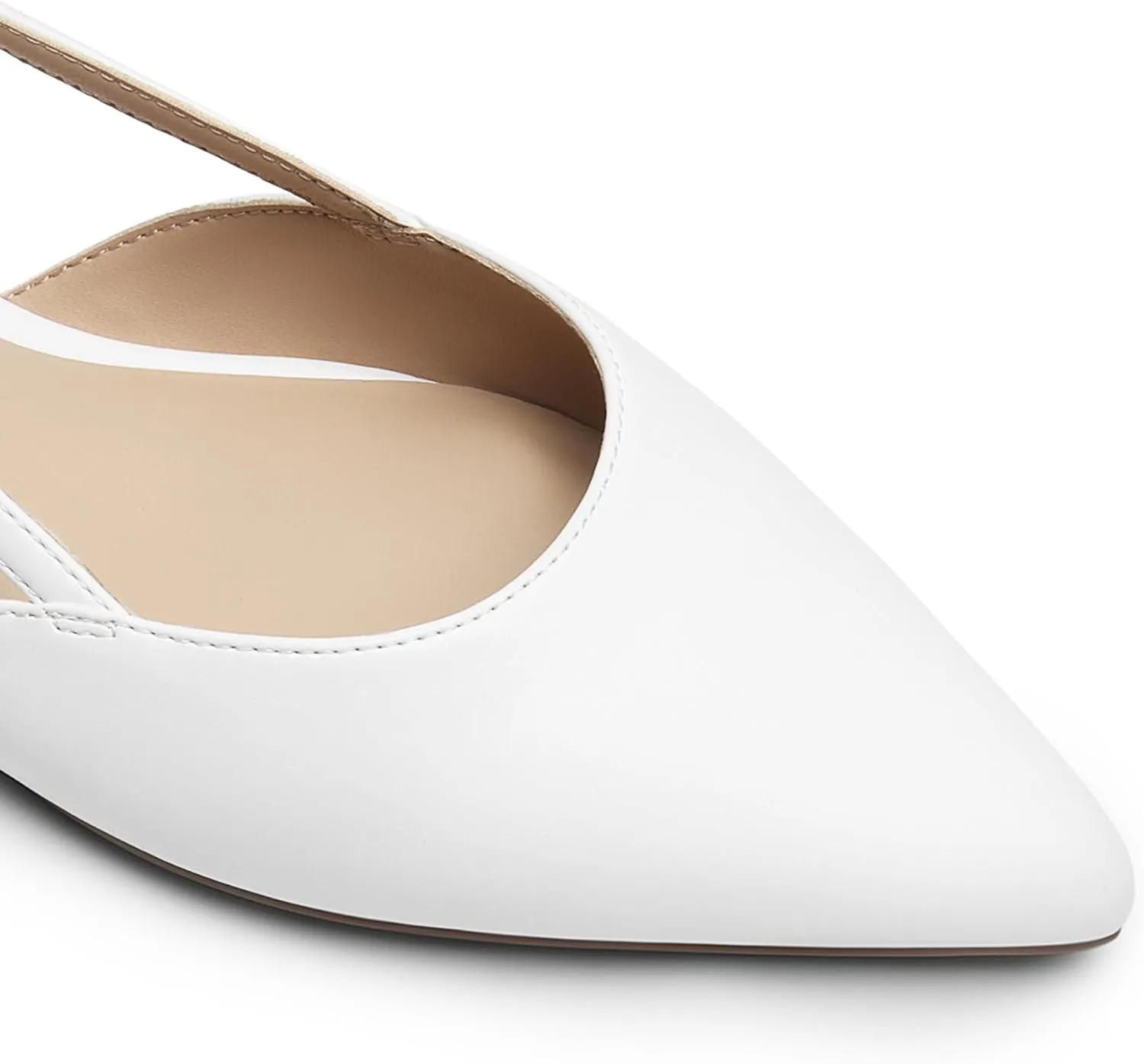 DREAM PAIRS Slingback Flats for Women, Pointed-Toe Elegant Women's Ballet Flats with Buckle Strap, Classic Low Heel Dress Shoes for Casual Work Office Party