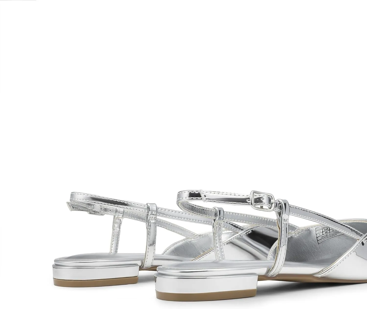 DREAM PAIRS Slingback Flats for Women, Pointed-Toe Elegant Women's Ballet Flats with Buckle Strap, Classic Low Heel Dress Shoes for Casual Work Office Party