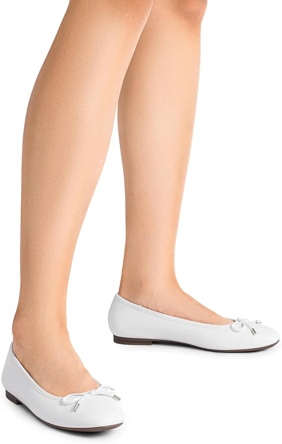 DREAM PAIRS Women's Flats Square Toe Ballet Flats Comfortable Casual Ballerina Flat Dress Shoes with Bow Suitable for Dressy Business Casual Work Office