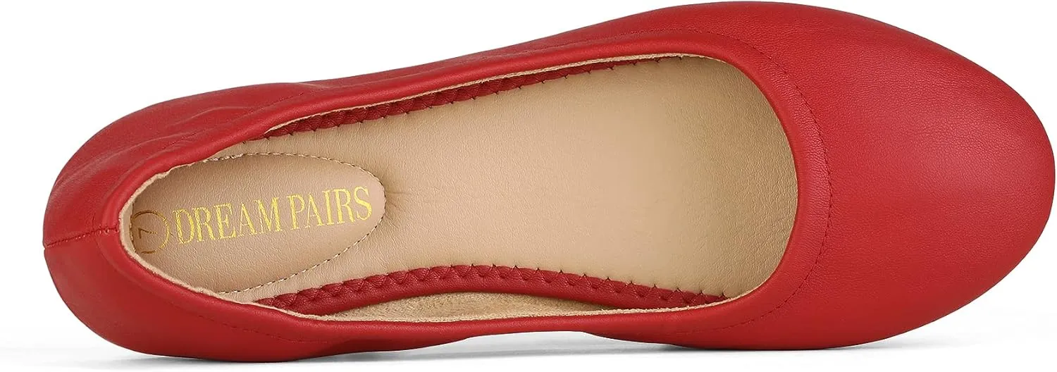 DREAM PAIRS Women's Sole-fina Solid Plain Walking Classic Ballet Flats Shoes