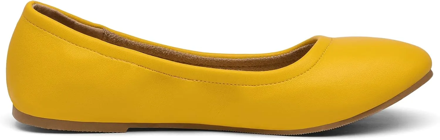 DREAM PAIRS Women's Sole-fina Solid Plain Walking Classic Ballet Flats Shoes
