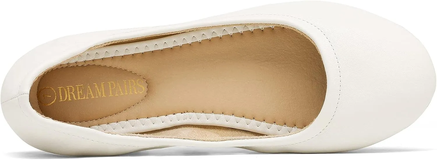 DREAM PAIRS Women's Sole-fina Solid Plain Walking Classic Ballet Flats Shoes