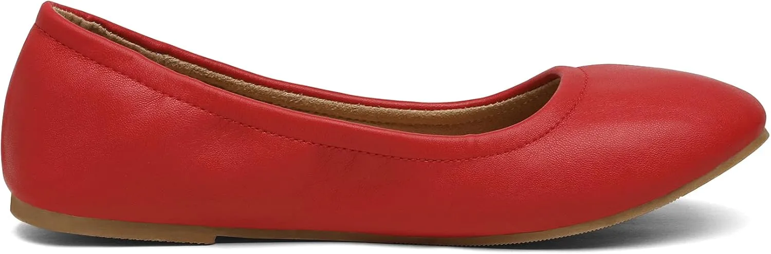 DREAM PAIRS Women's Sole-fina Solid Plain Walking Classic Ballet Flats Shoes