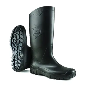 DUNLOP Protective Footwear, Dane, 100% Waterproof PVC, Lightweight and Durable Protective Footwear, MD0HD01.12, Size 12, Black
