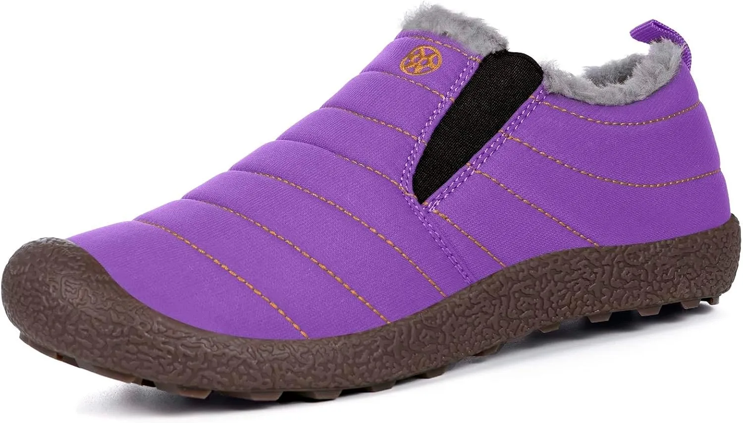 Eagsouni Womens Mens Snow Boots Winter Shoes Slip On Ankle Booties Anti-Slip Water Resistant Fully Fur Lined Outdoor Sneakers