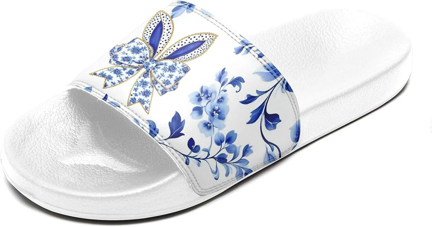 Easter Bunny Slide Sandals for Women, Comfortable Cute Rabbit Design Girls Spring Outdoor Slippers