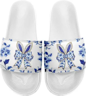 Easter Bunny Slide Sandals for Women, Comfortable Cute Rabbit Design Girls Spring Outdoor Slippers