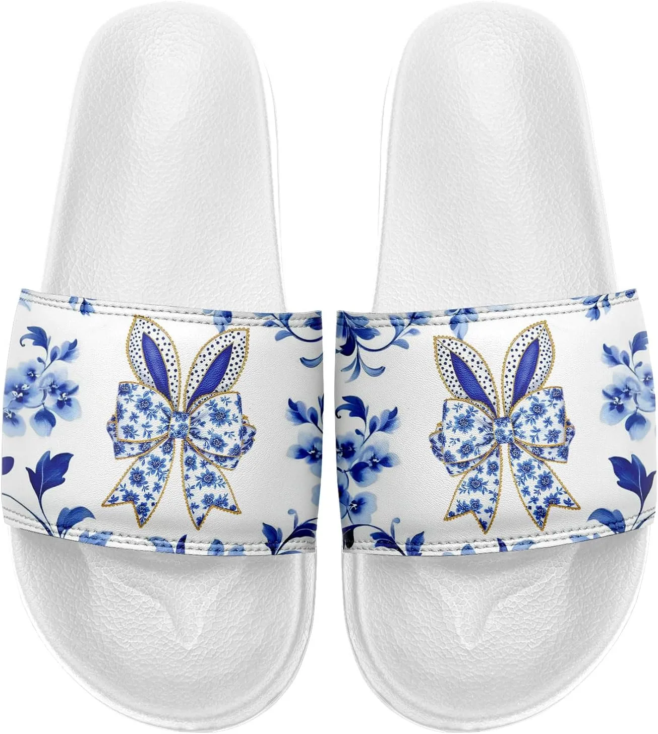 Easter Bunny Slide Sandals for Women, Comfortable Cute Rabbit Design Girls Spring Outdoor Slippers