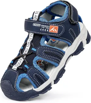 FANTURE Kids Athletic Sandals Closed Toe Lightweight Boys Girls Outdoor Summer Sports Shoes