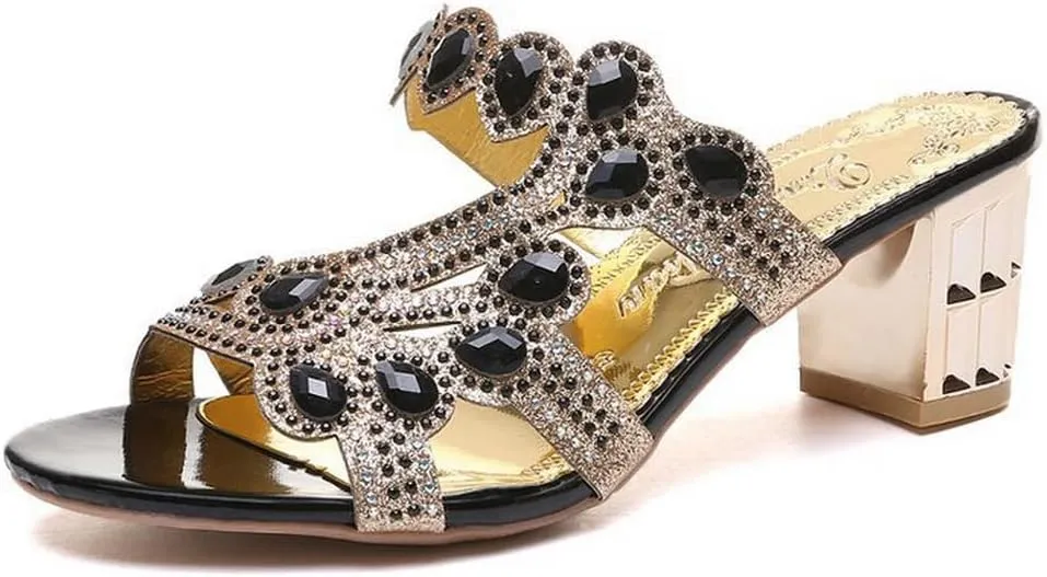 Fashion Women's Sandals Chunky Heel Hollow Casual High Heel Sandals