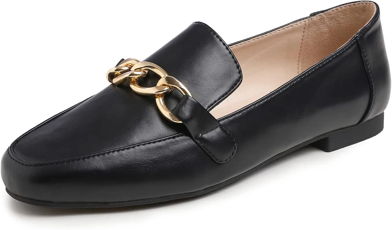 Feversole Women's Fashion Trim Deco Loafer Slippers