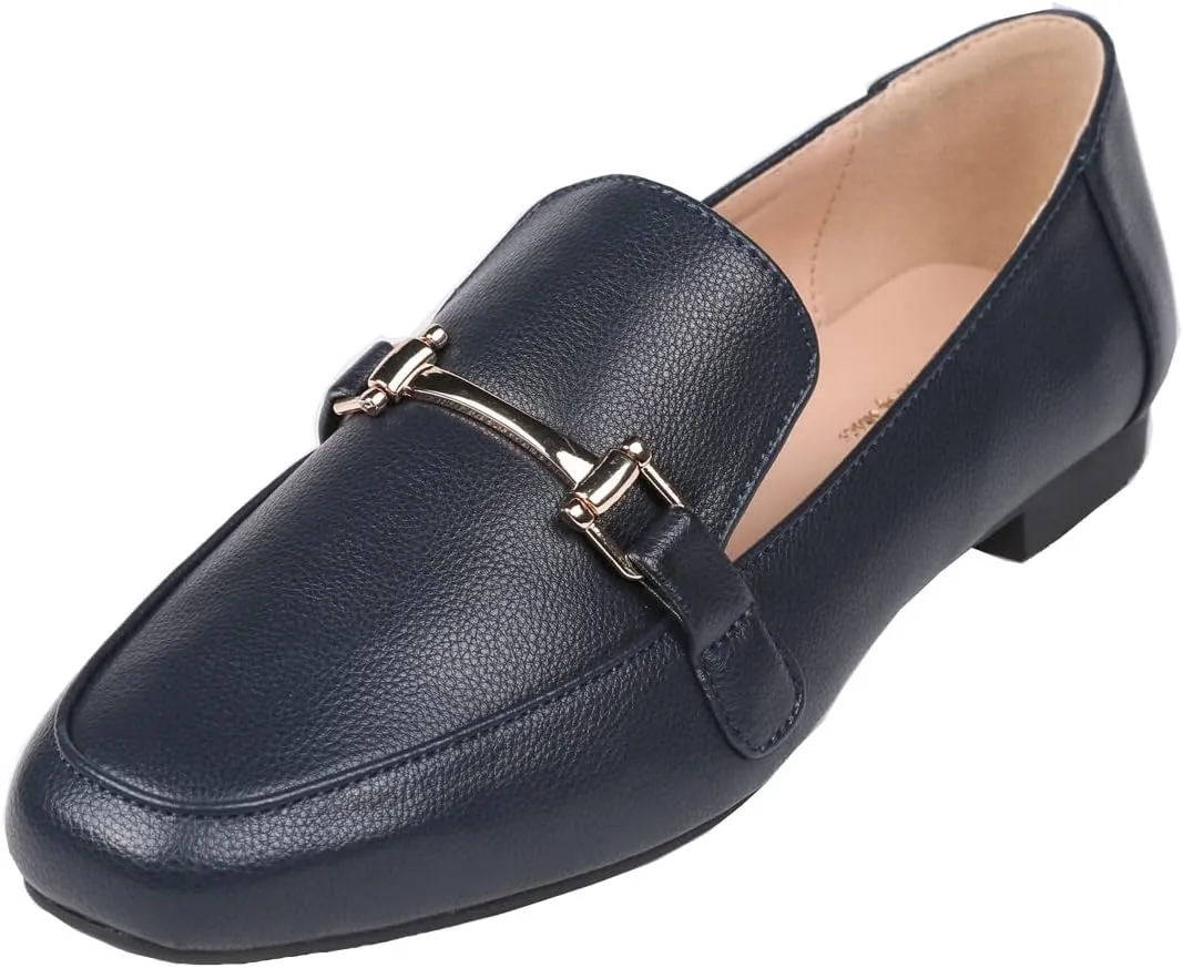 Feversole Women's Fashion Trim Deco Loafer Slippers