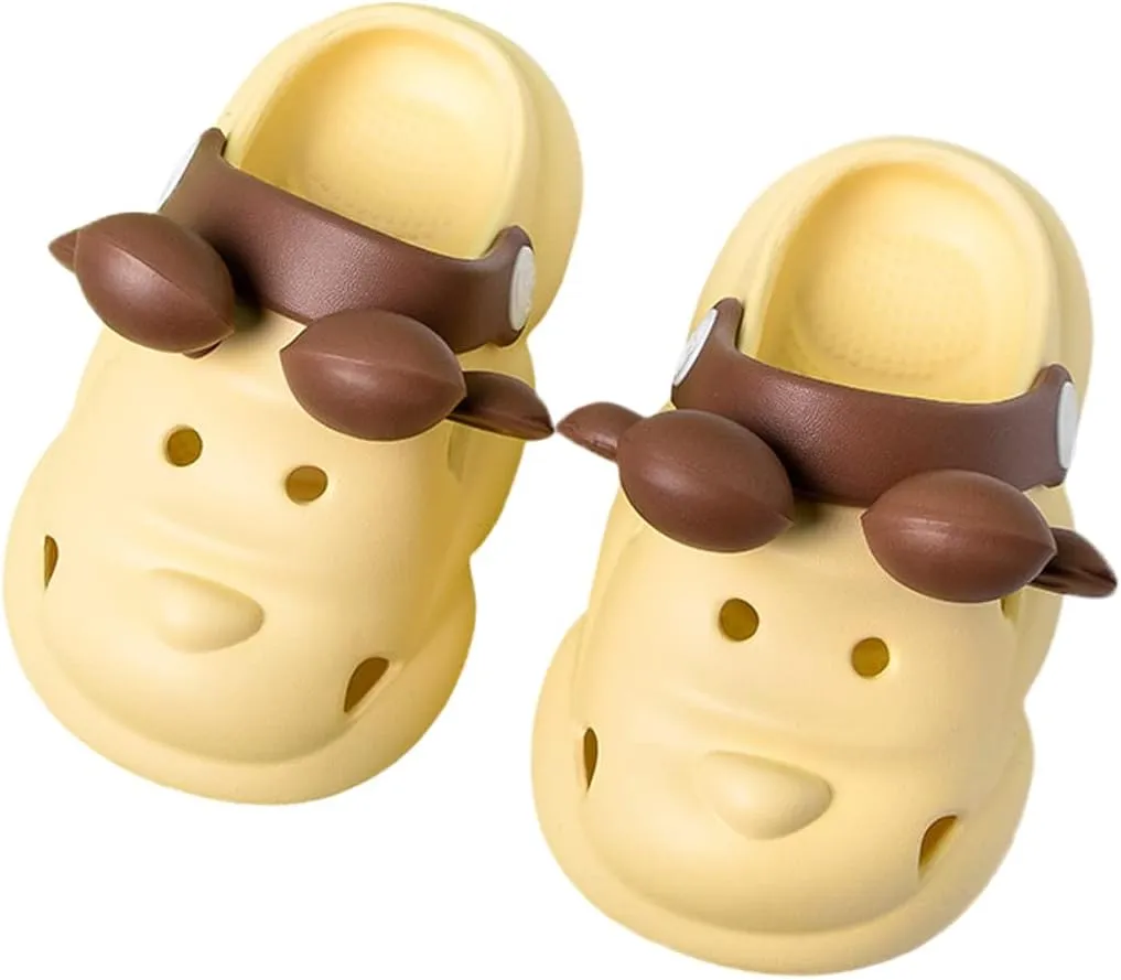Fiedaz Toddler Baby Cute Deer Garden Clogs Boys Girls Lightweight Breathable Slides Sandals for Little Kids Beach Shower Pool Sandals