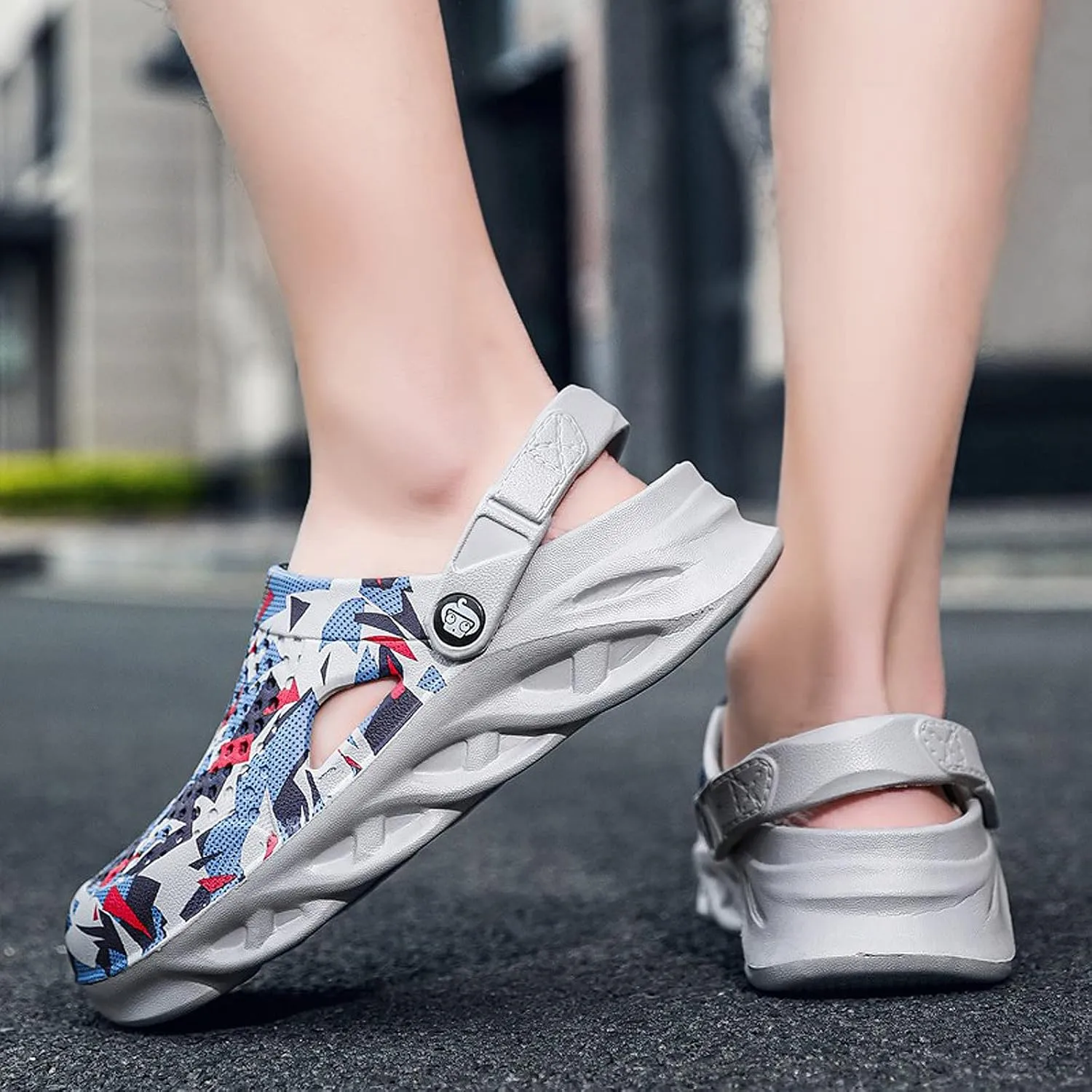 FLIOZY Garden Clogs Mens Water Clogs Summer Breathable Sports Sandals Slip On Beach Sandals Outdoor Indoor Garden Shoes
