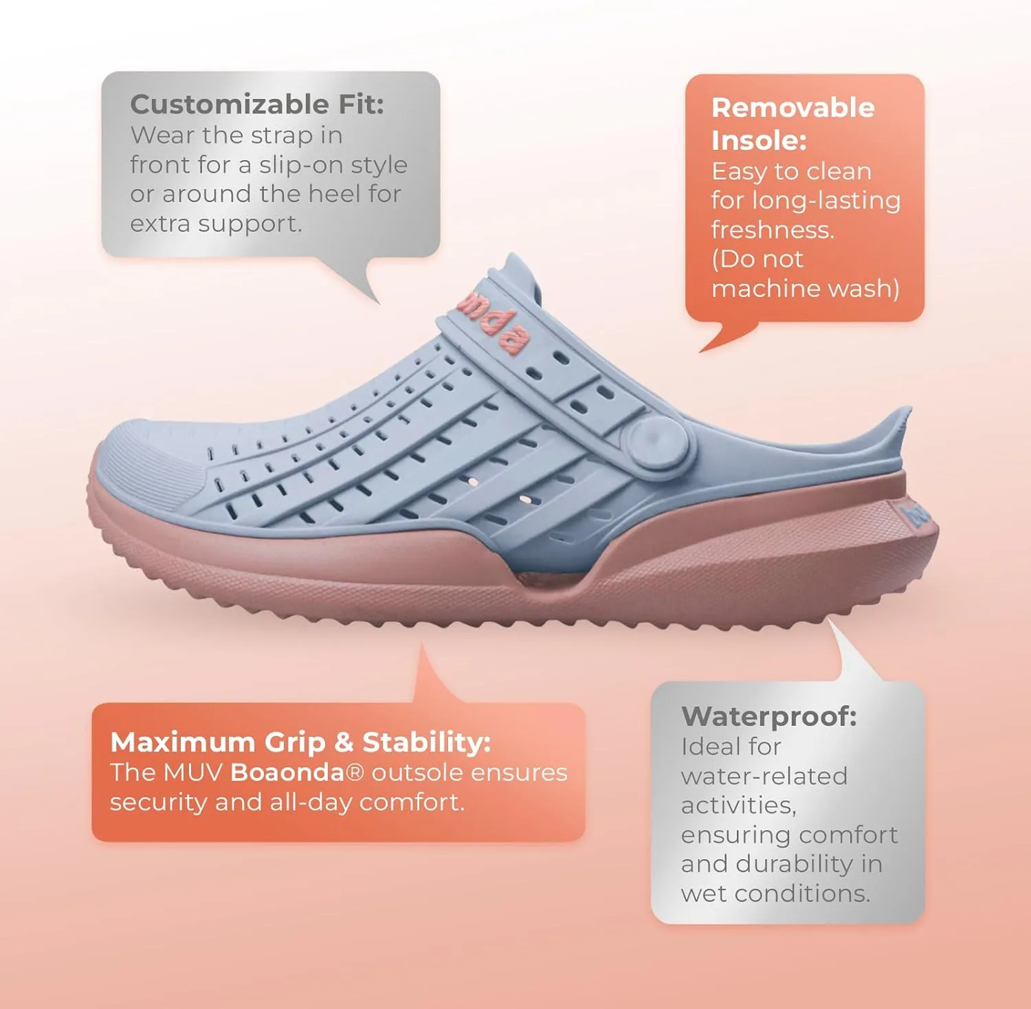 Flow - Clogs for Women | Comfortable Women’s Clogs for Everyday Use | Stylish & Durable Water Shoes | Women’s Sandals Made with Flexible Rubber | Garden Shoes with a Soft and Adaptive Fit
