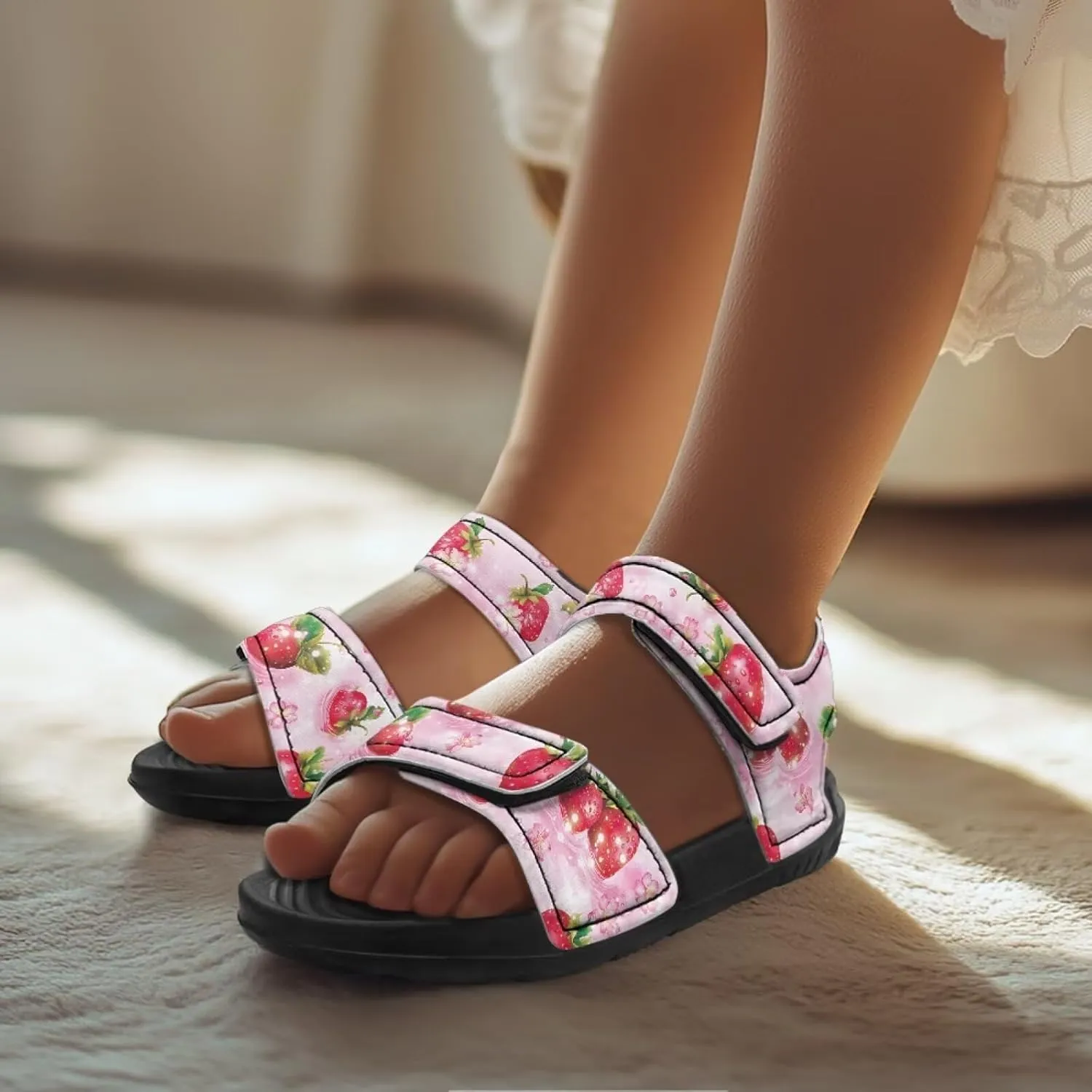 Forchrinse Girls Sport Sandals Comfort Open Toe Beach Water Sandals Summer Outdoor Shoes for Toddler/Little Kid/Big Kid