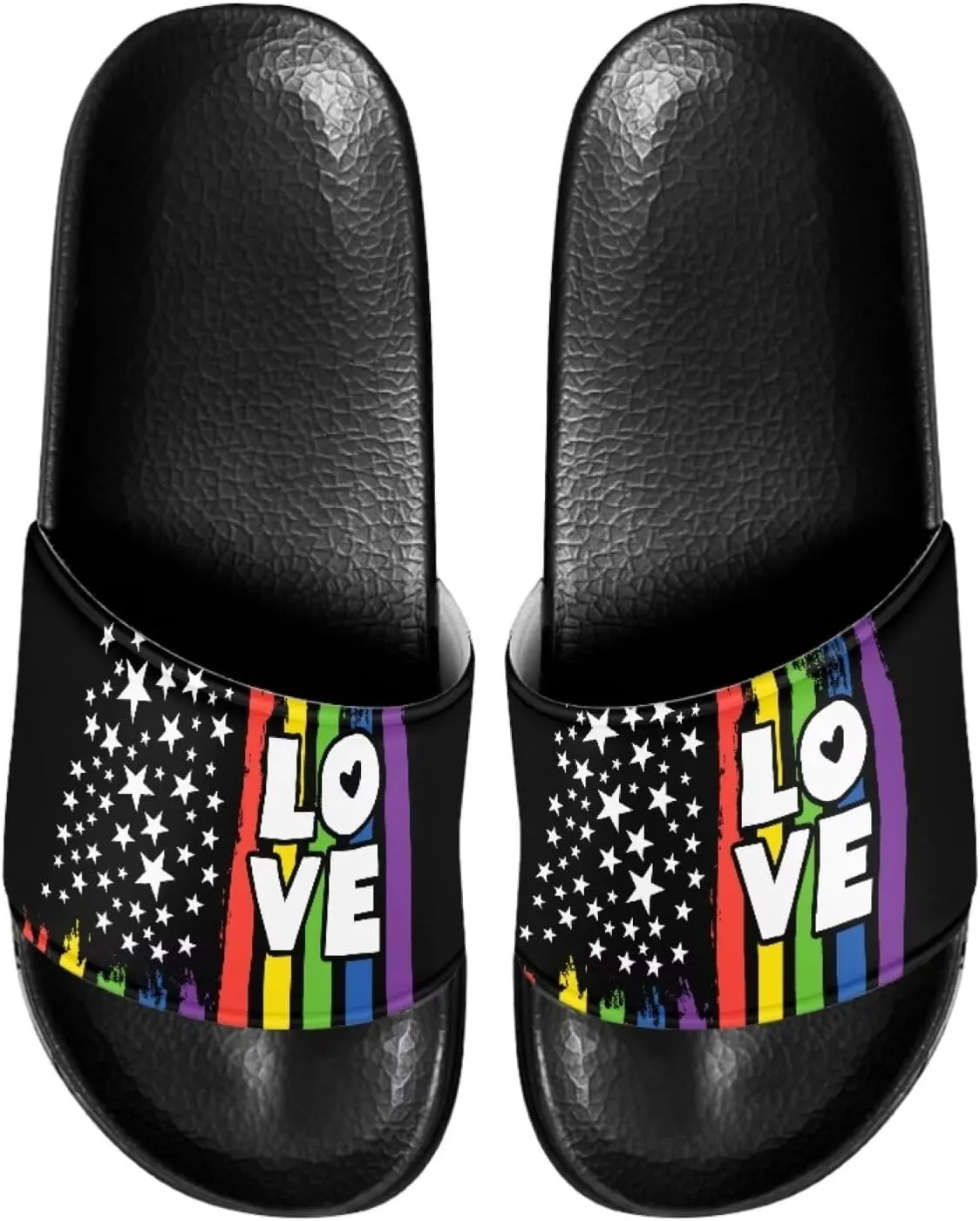 Forchrinse Jamaican Flag Mens Womens Slide Sandals Indoor Outdoor Sandals Slippers Lightweight Soft Shower Slippers