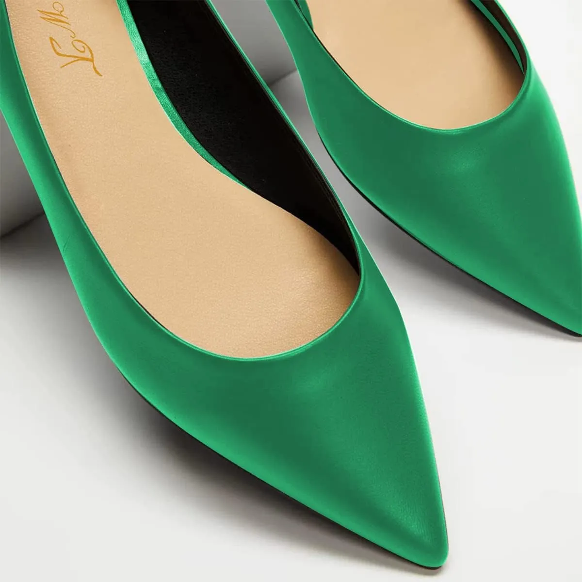 FOWT Women Comfortable Slip On Pointed Toe Flat Heel Pumps Flats Daily Office Party Dress Unisex Shoes US Size 4-16