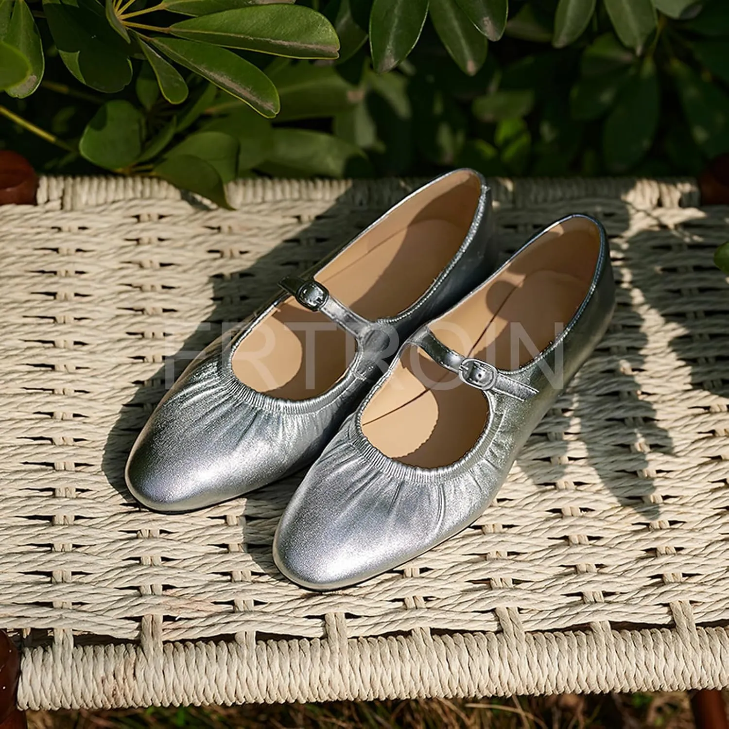 FRTROIN Mary Jane Dress Shoes for Women 2025 Comfortable Casual Work Black Ballet Flats