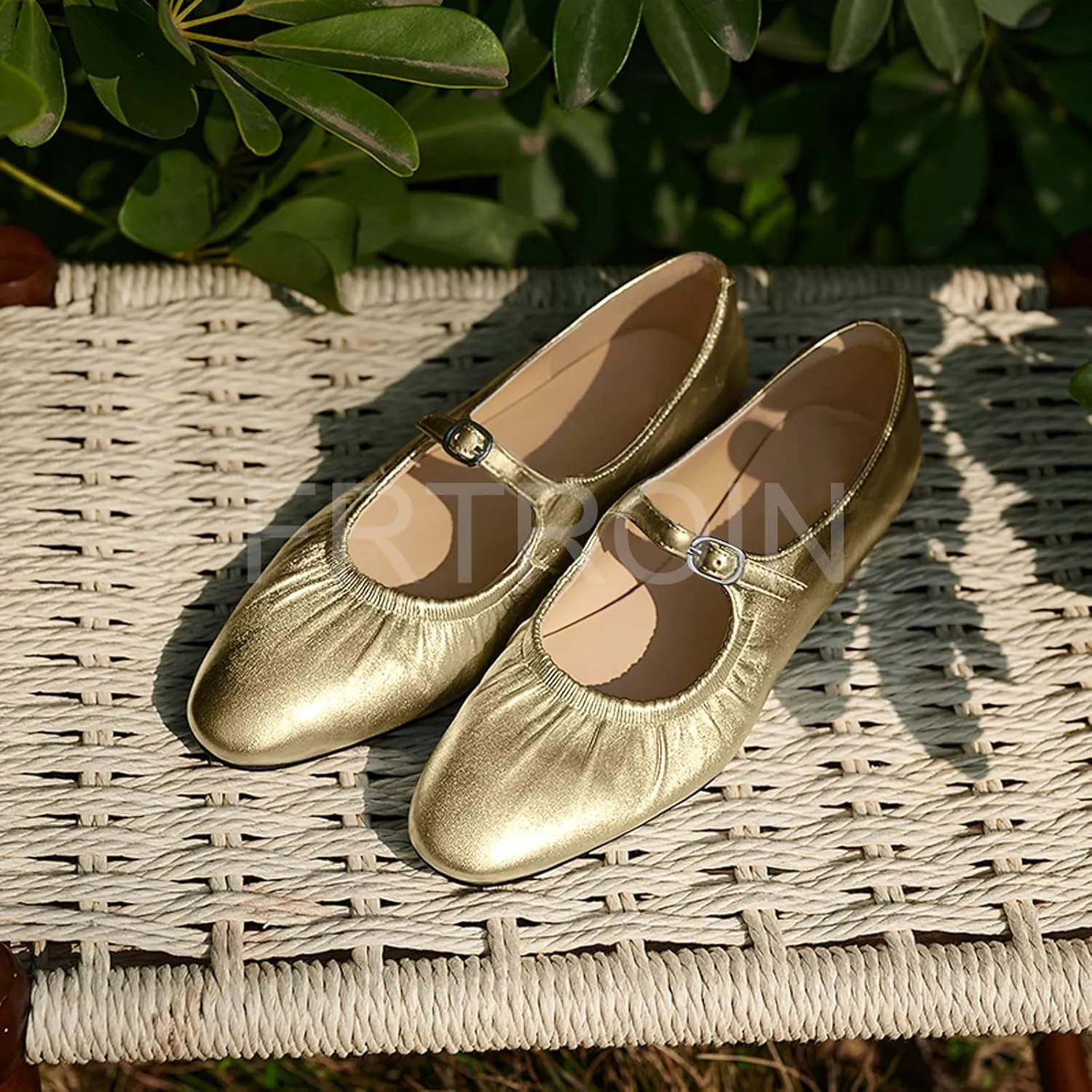 FRTROIN Mary Jane Dress Shoes for Women 2025 Comfortable Casual Work Black Ballet Flats