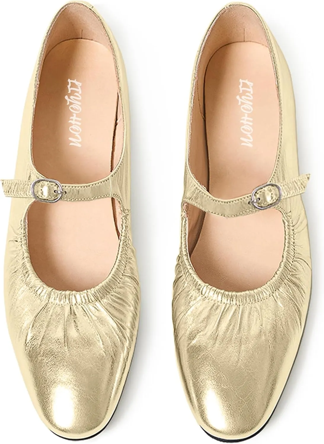FRTROIN Mary Jane Dress Shoes for Women 2025 Comfortable Casual Work Black Ballet Flats