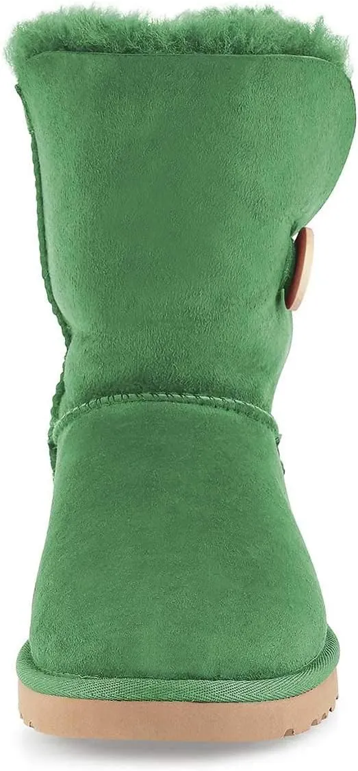 FSJ Women Winter Mid Calf Snow Boots Round Toe Flat Warm Fur Low Heel Comfy Shoes Size 4-15 US