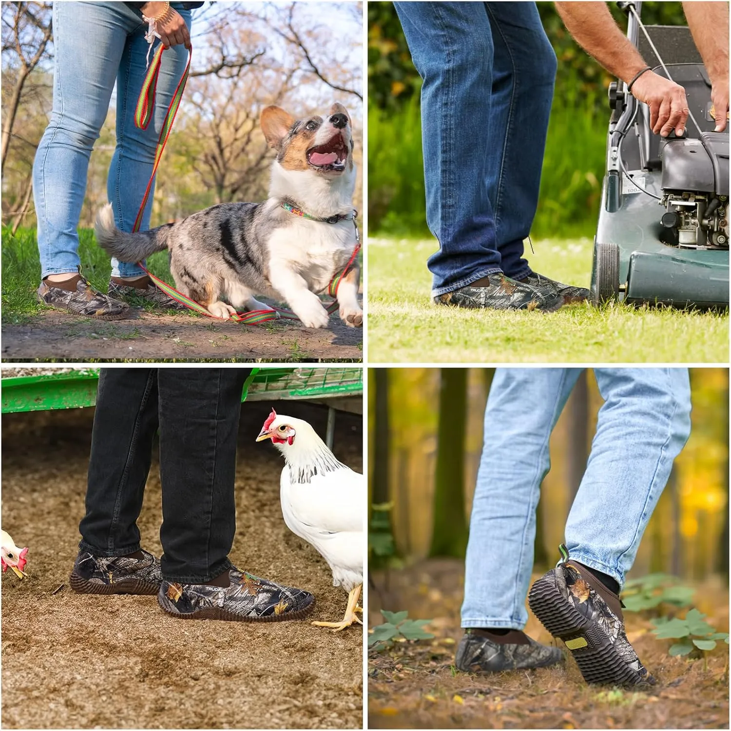Garden Shoes for Men & Women, Waterproof Rubber Shoes with 4.5mm Neoprene, Womens Rain Boots for Gardening,Size 6-13