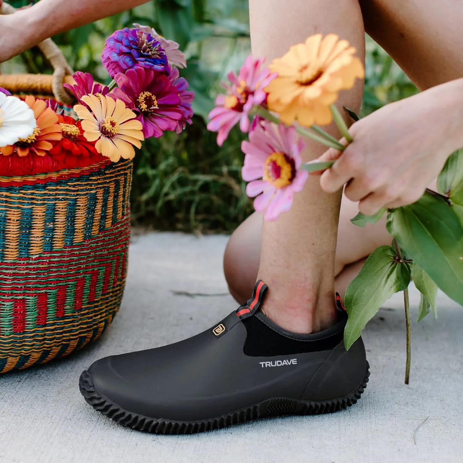 Garden Shoes for Men & Women, Waterproof Rubber Shoes with 4.5mm Neoprene, Womens Rain Boots for Gardening,Size 6-13