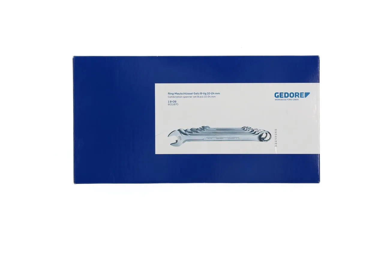 GEDORE 1 B-08 Combination spanner set 8 pcs 10-24 mm