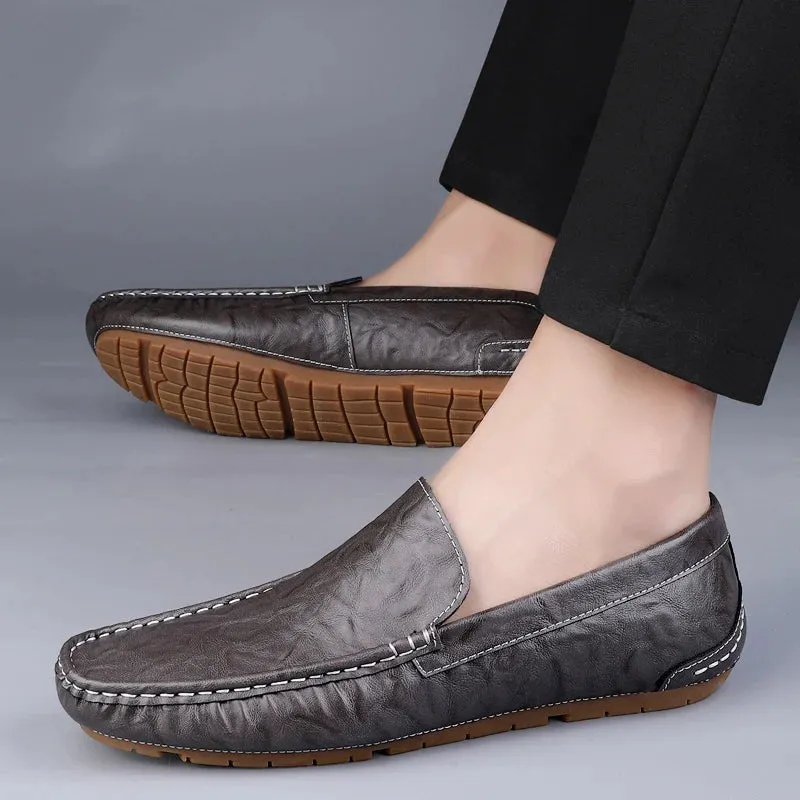 Genuine Cow Leather Driving Loafers