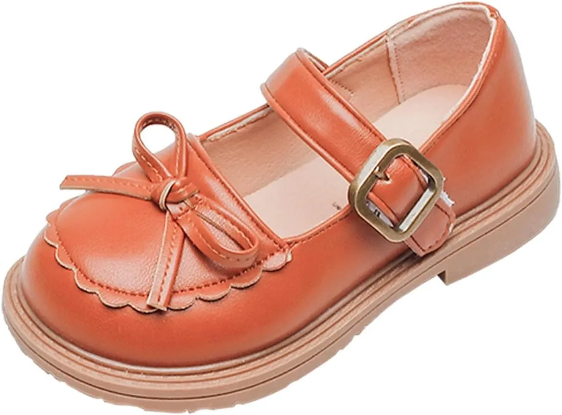 Girls Kids Mary Jane Shoes 𝗟ow Heels Closed Toe Ankle Sandals Childrens Girl Breathable Non Slip Soft Dress Dance Shoes