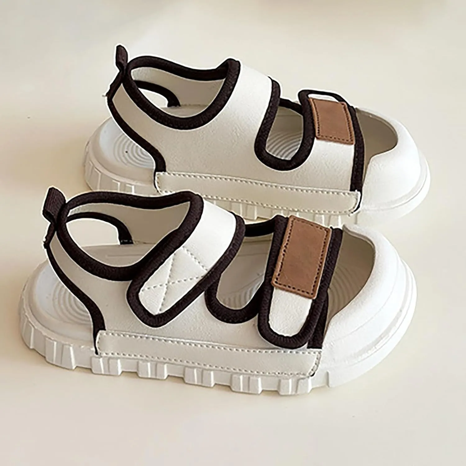 Girls Sandals Open Toe Non Slip Double Adjustable Straps Lightweight Sport Sandals Kids Soft Bottom Water Sneakers