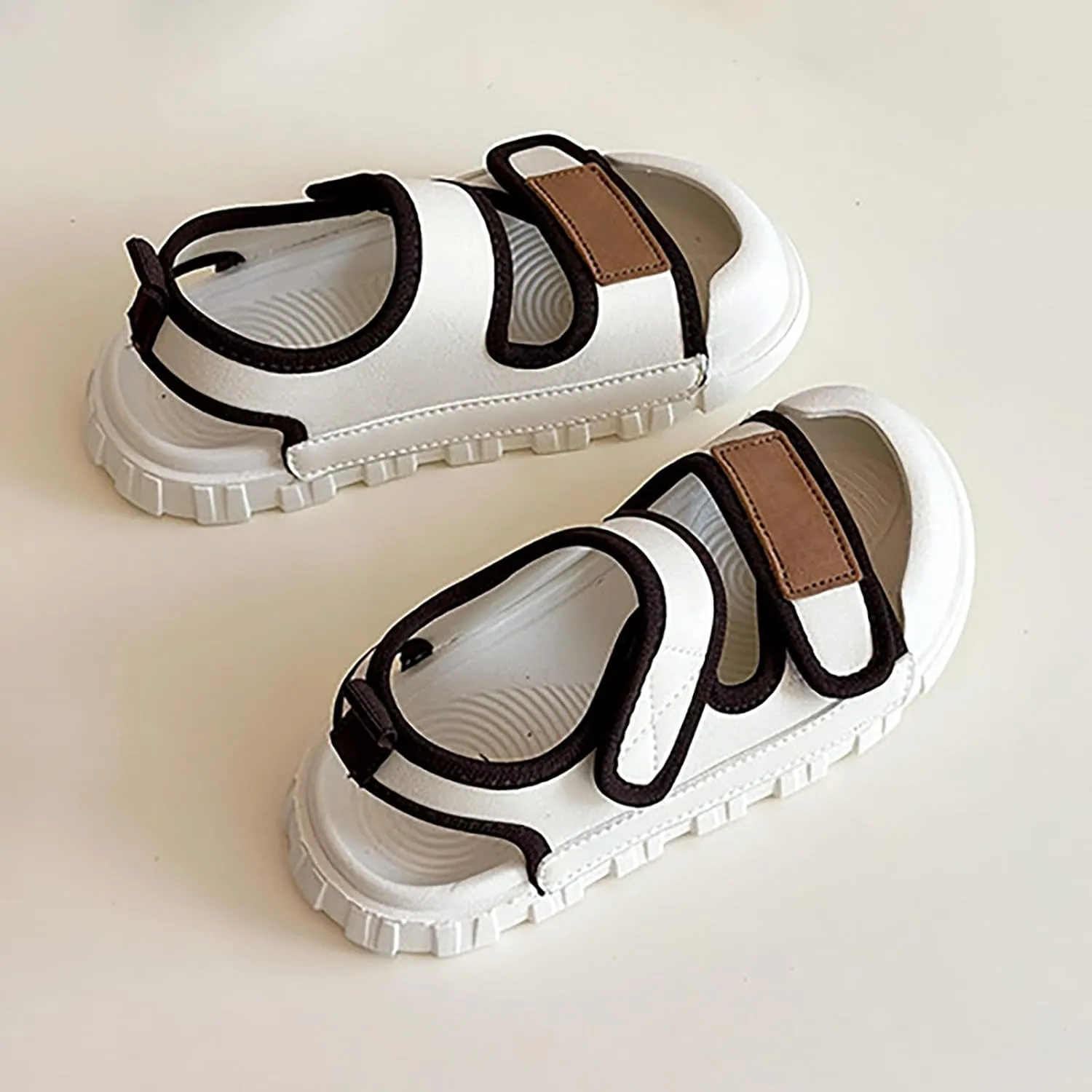 Girls Sandals Open Toe Non Slip Double Adjustable Straps Lightweight Sport Sandals Kids Soft Bottom Water Sneakers