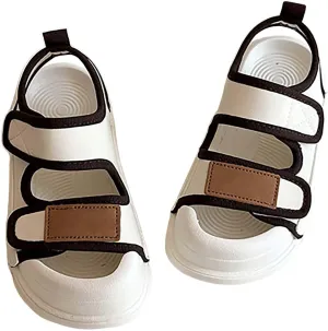 Girls Sandals Open Toe Non Slip Double Adjustable Straps Lightweight Sport Sandals Kids Soft Bottom Water Sneakers
