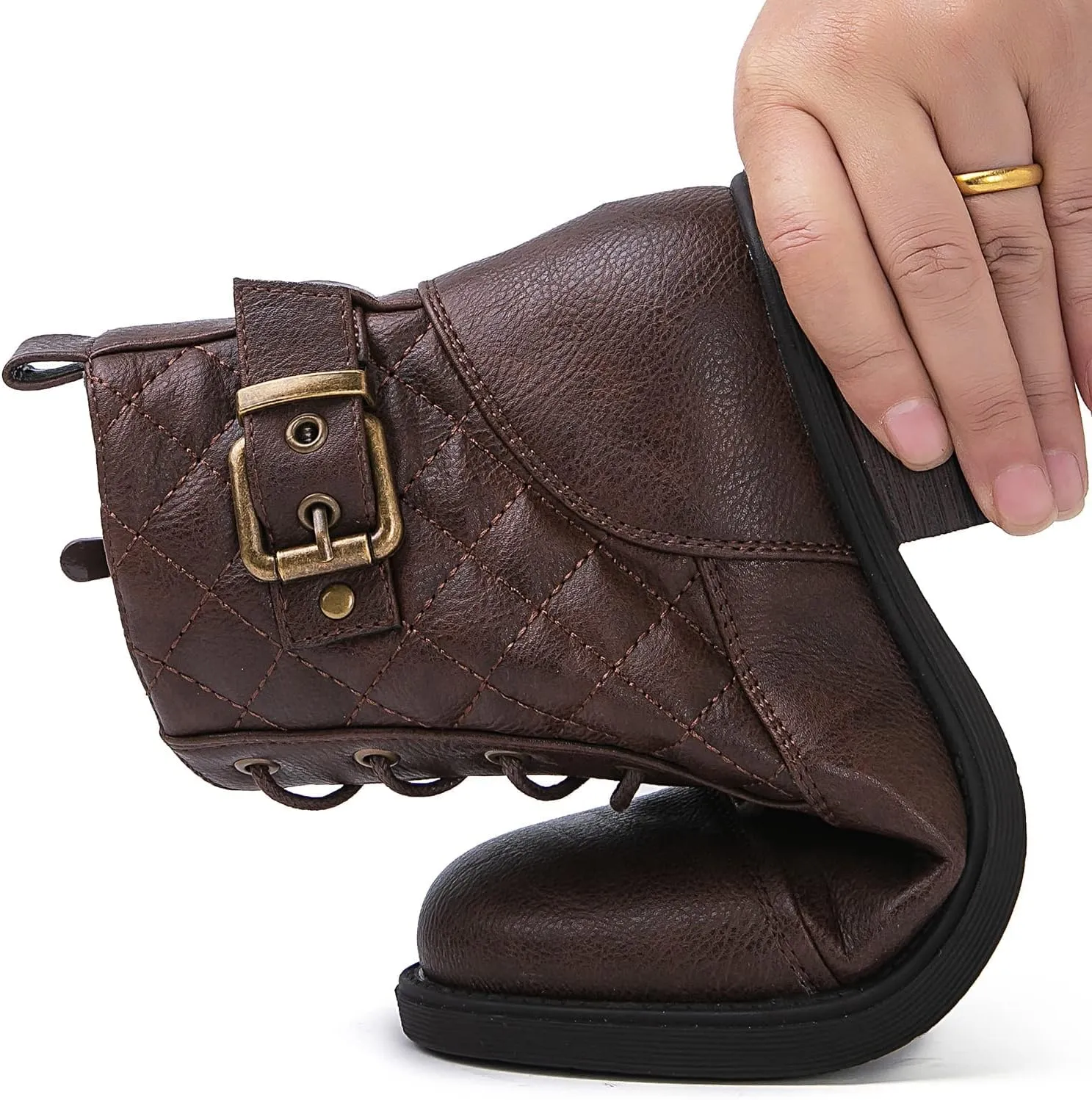 GLOBALWIN Women's Combat Boots Ankle Booties Fashion Comfortable Boots For Women