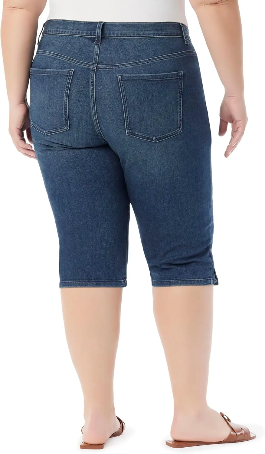 Gloria Vanderbilt Women's Amanda High Rise Skimmer Short Plus