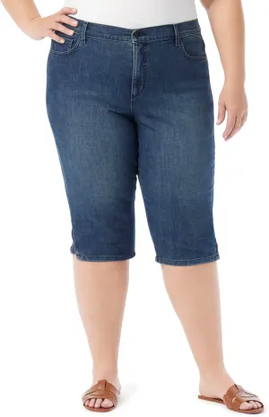 Gloria Vanderbilt Women's Amanda High Rise Skimmer Short Plus