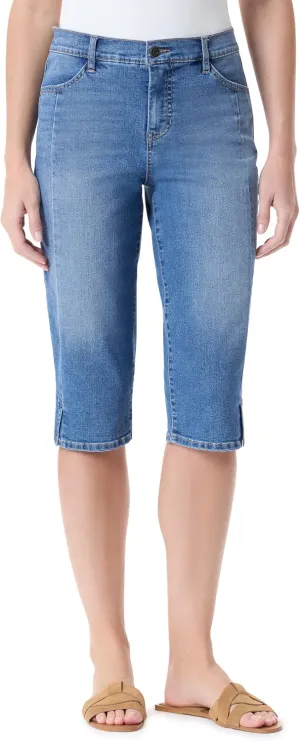 Gloria Vanderbilt Women's Dalia Seam Skimmer Short with Side Slit Vents Standard