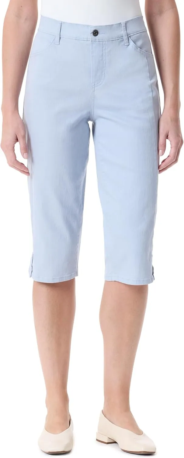 Gloria Vanderbilt Women's Dalia Seam Skimmer Short with Side Slit Vents Standard