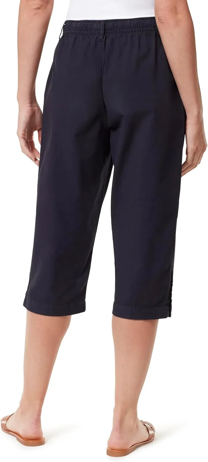 Gloria Vanderbilt Women's Hadlee Pull on Capri with High Rise and Drawstring Ties Standard