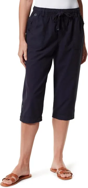 Gloria Vanderbilt Women's Hadlee Pull on Capri with High Rise and Drawstring Ties Standard