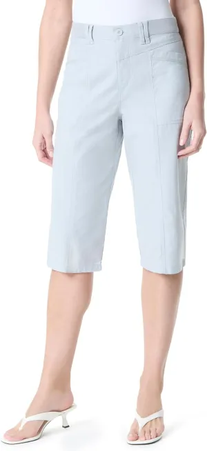 Gloria Vanderbilt Women's High Rise Ribbed Waist Cargo Skimmer Short Standard