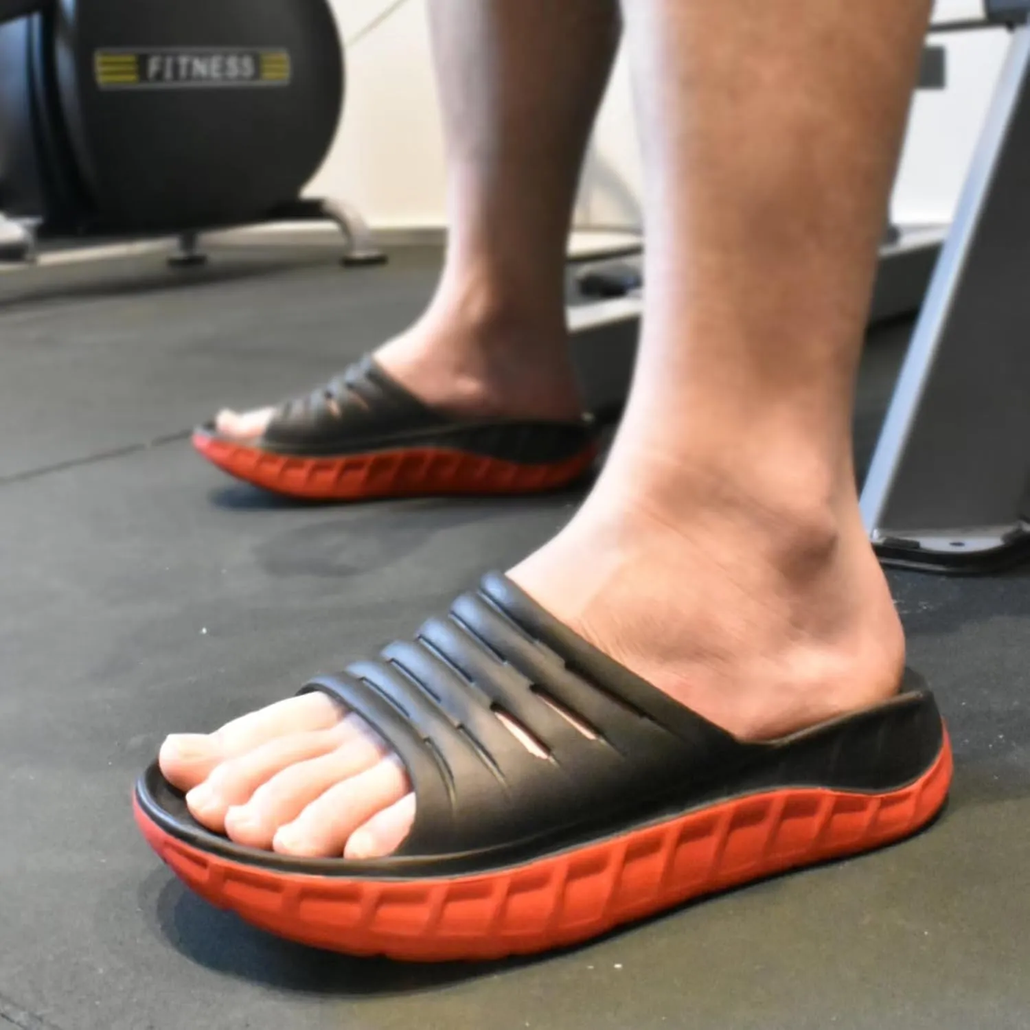 GPOS Mens Sport Recovery Sandals Plantar Fasciitis Thick Cushion Slides Sandals Lightweight Comfort Orthotic Slippers